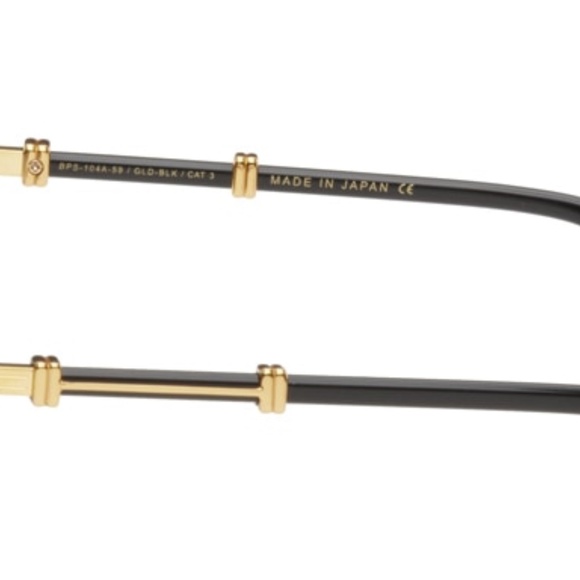 Balmain X Akoni Black & Gold Edition Square O.R. Sunglasses Frames 59.16 140 NEW - Picture 3 of 13